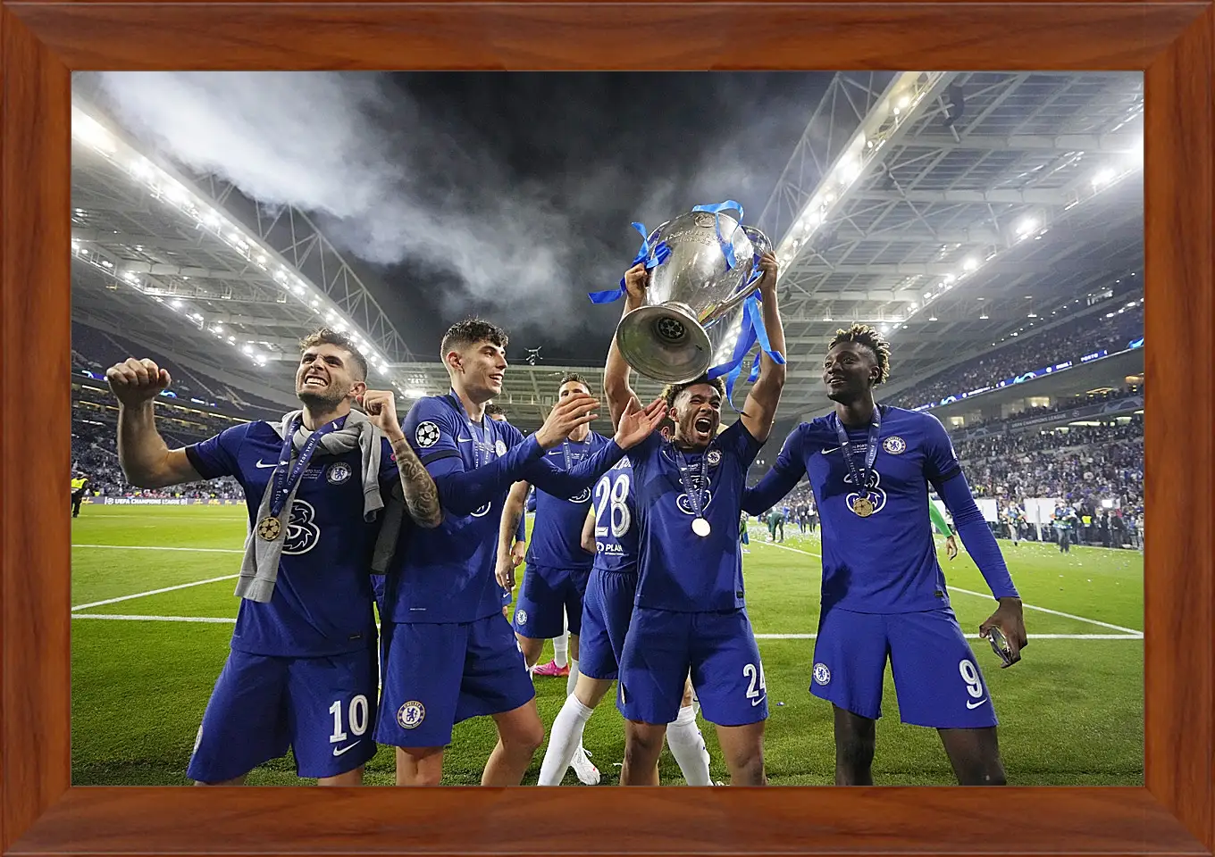 Картина в раме - Победа в Лиге Чемпионов. ФК Челси. FC Chelsea