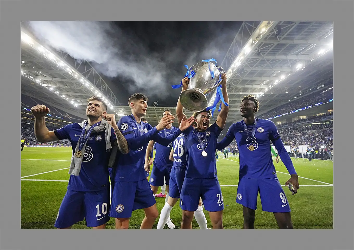 Картина в раме - Победа в Лиге Чемпионов. ФК Челси. FC Chelsea