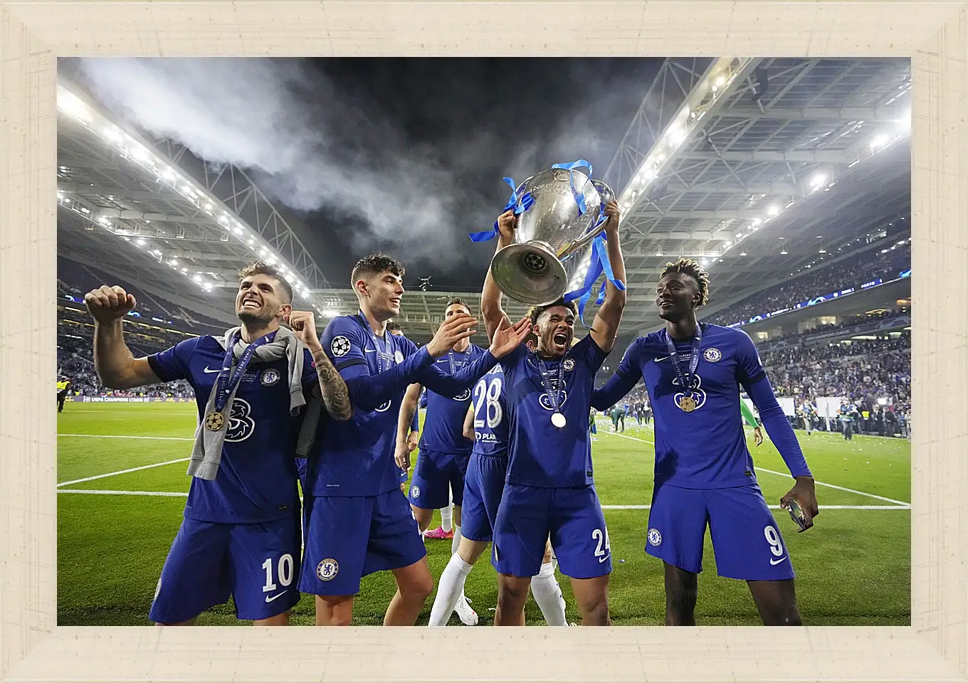 Картина в раме - Победа в Лиге Чемпионов. ФК Челси. FC Chelsea