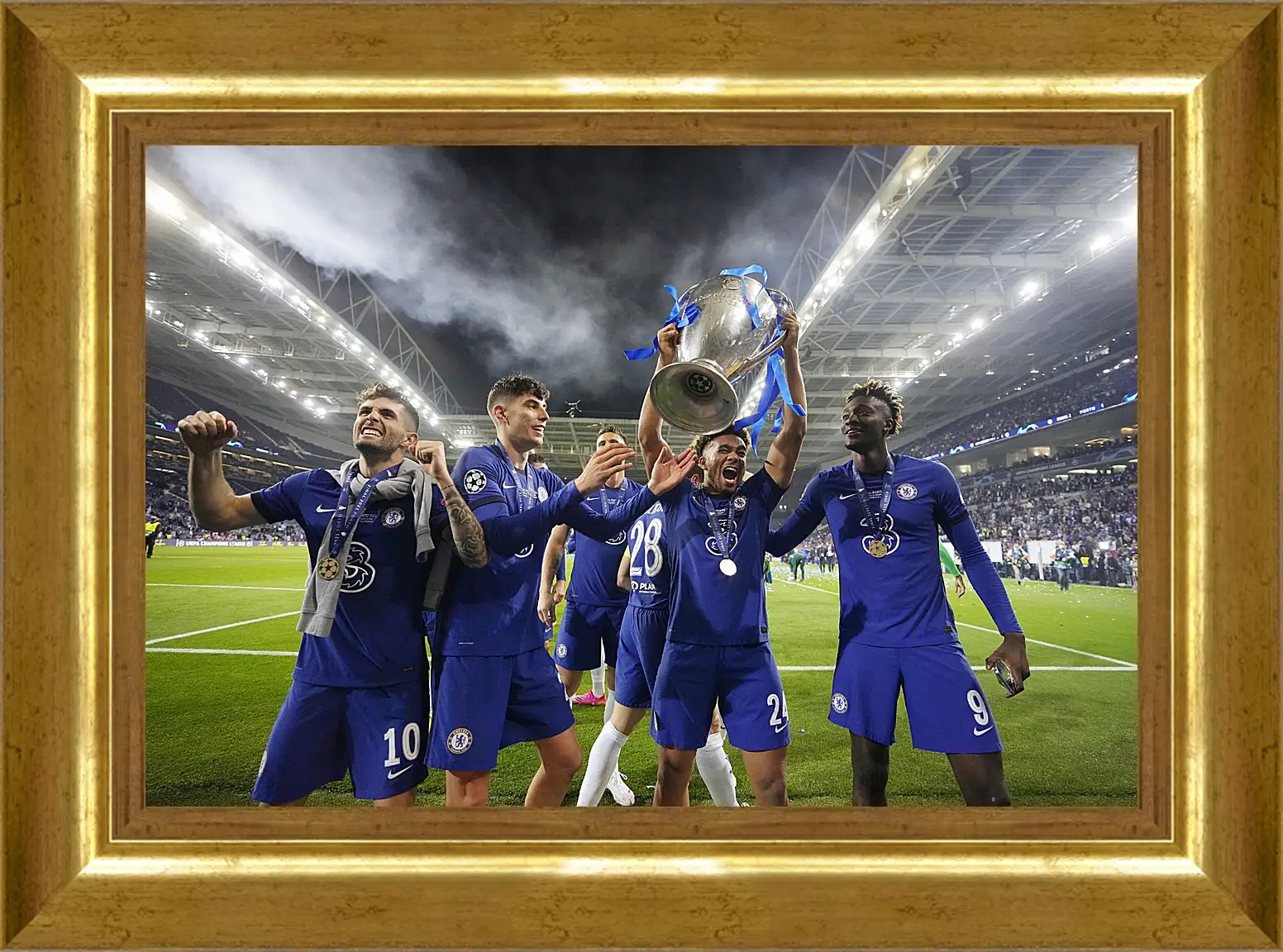 Картина в раме - Победа в Лиге Чемпионов. ФК Челси. FC Chelsea