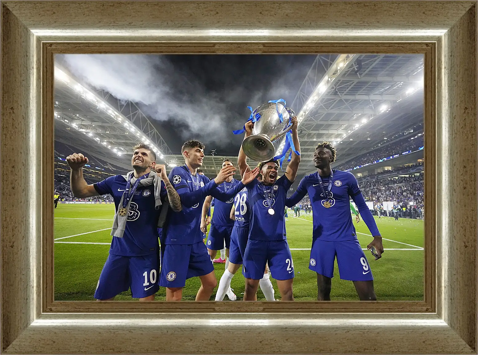 Картина в раме - Победа в Лиге Чемпионов. ФК Челси. FC Chelsea