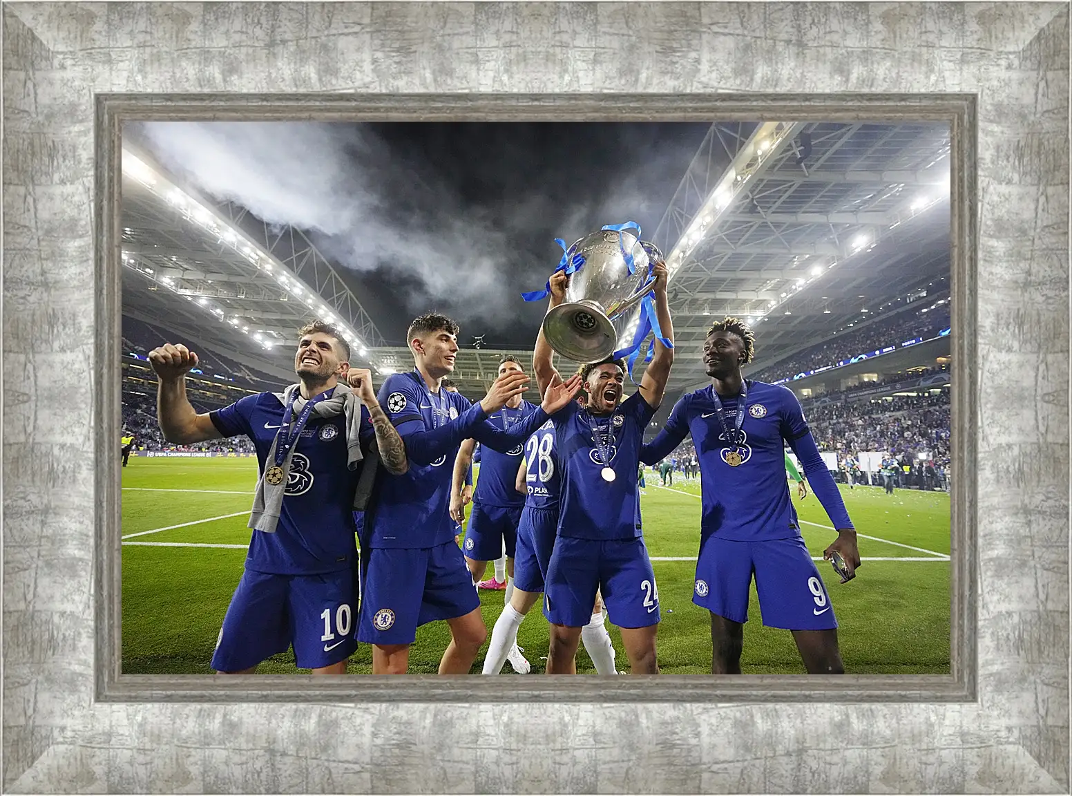 Картина в раме - Победа в Лиге Чемпионов. ФК Челси. FC Chelsea