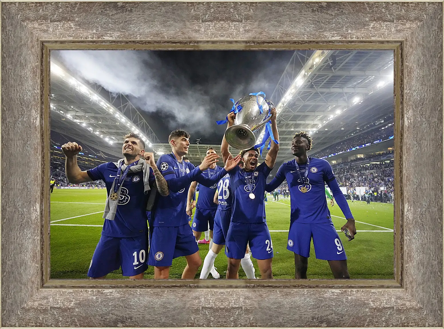 Картина в раме - Победа в Лиге Чемпионов. ФК Челси. FC Chelsea