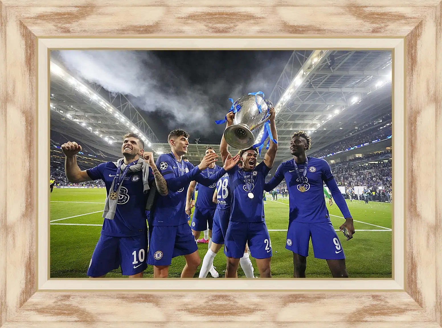 Картина в раме - Победа в Лиге Чемпионов. ФК Челси. FC Chelsea