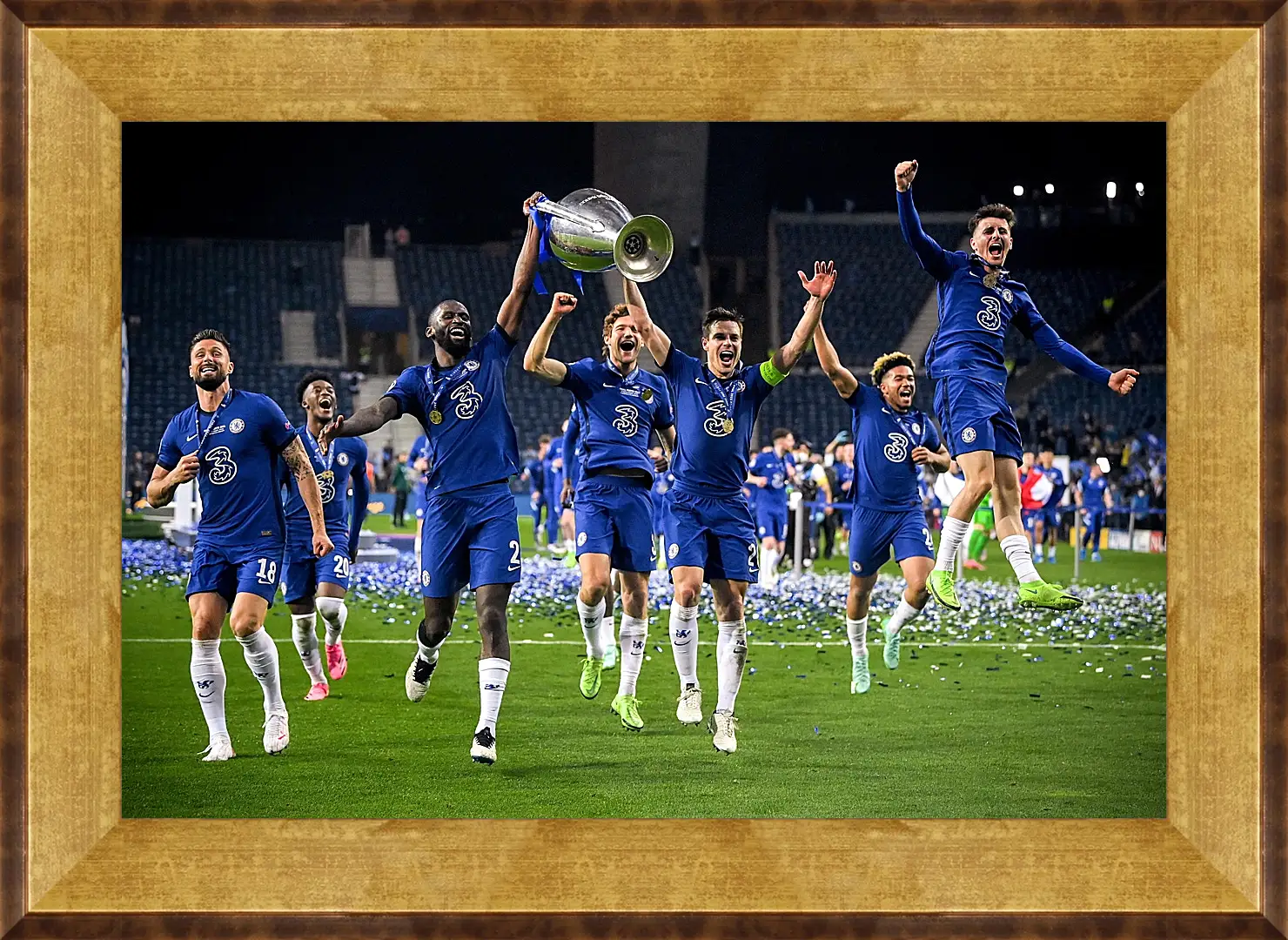 Картина в раме - Победа в Лиге Чемпионов. ФК Челси. FC Chelsea