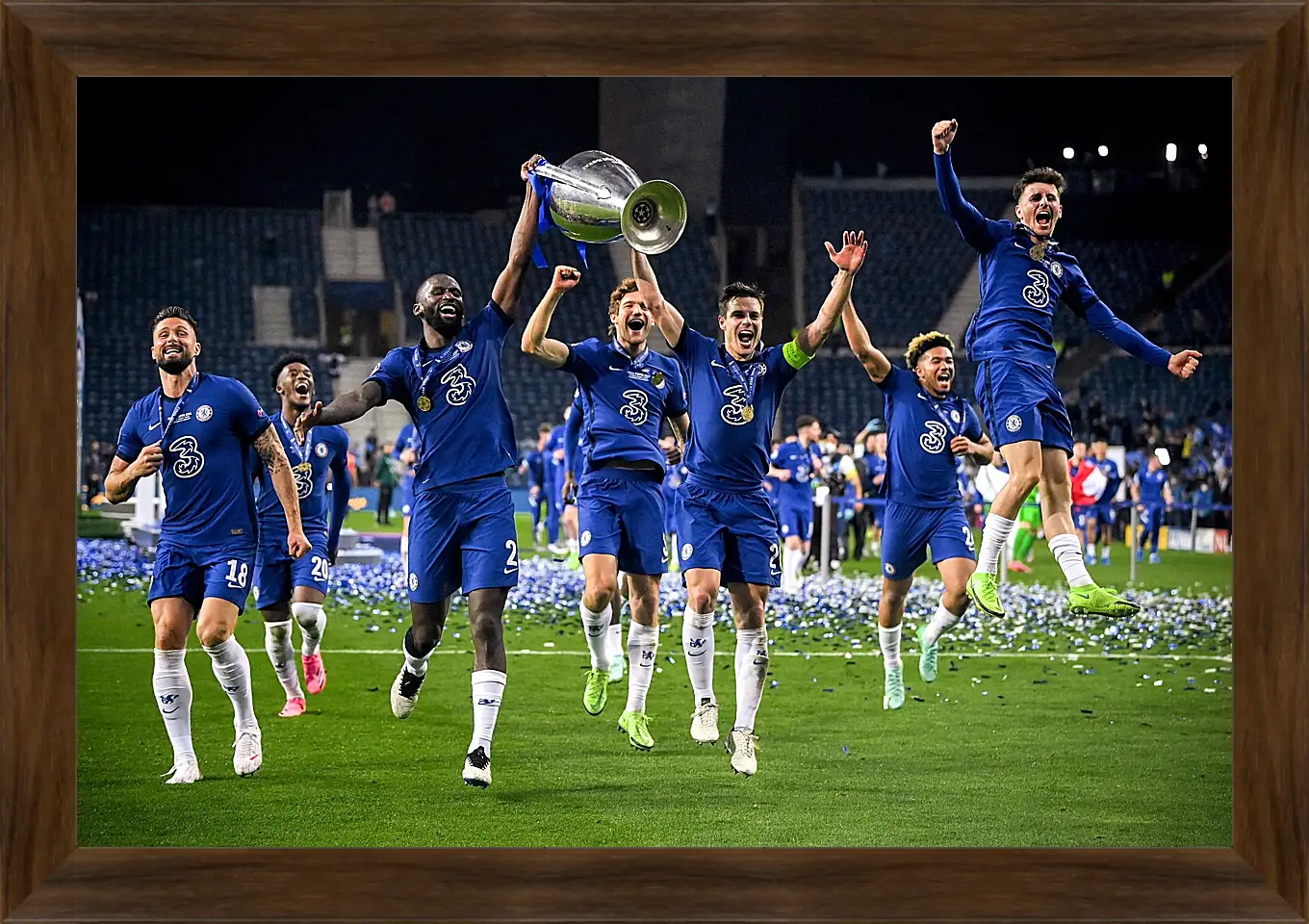 Картина в раме - Победа в Лиге Чемпионов. ФК Челси. FC Chelsea