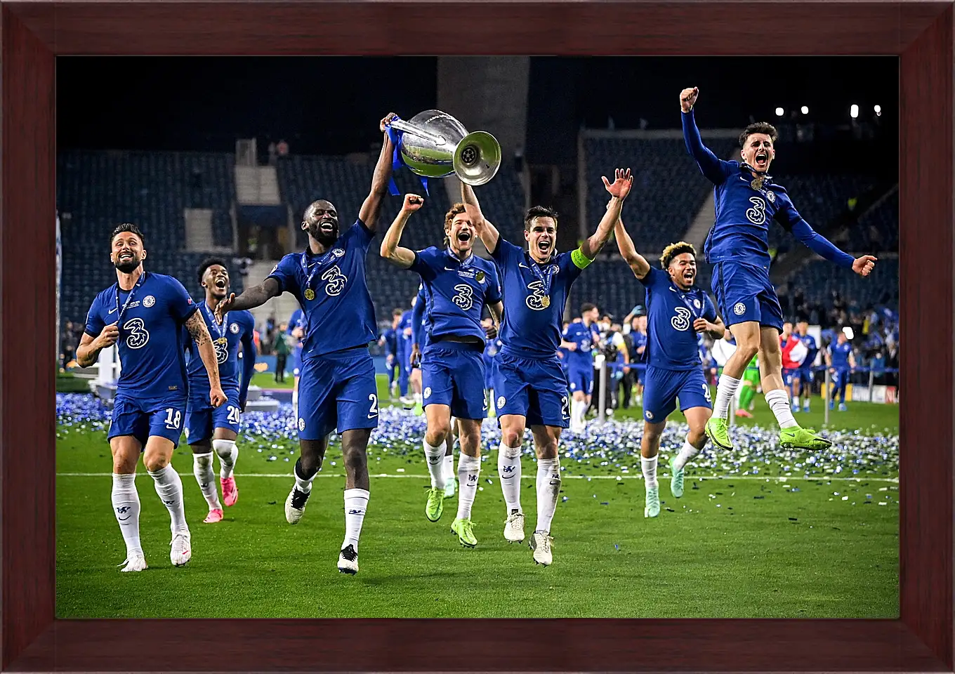 Картина в раме - Победа в Лиге Чемпионов. ФК Челси. FC Chelsea