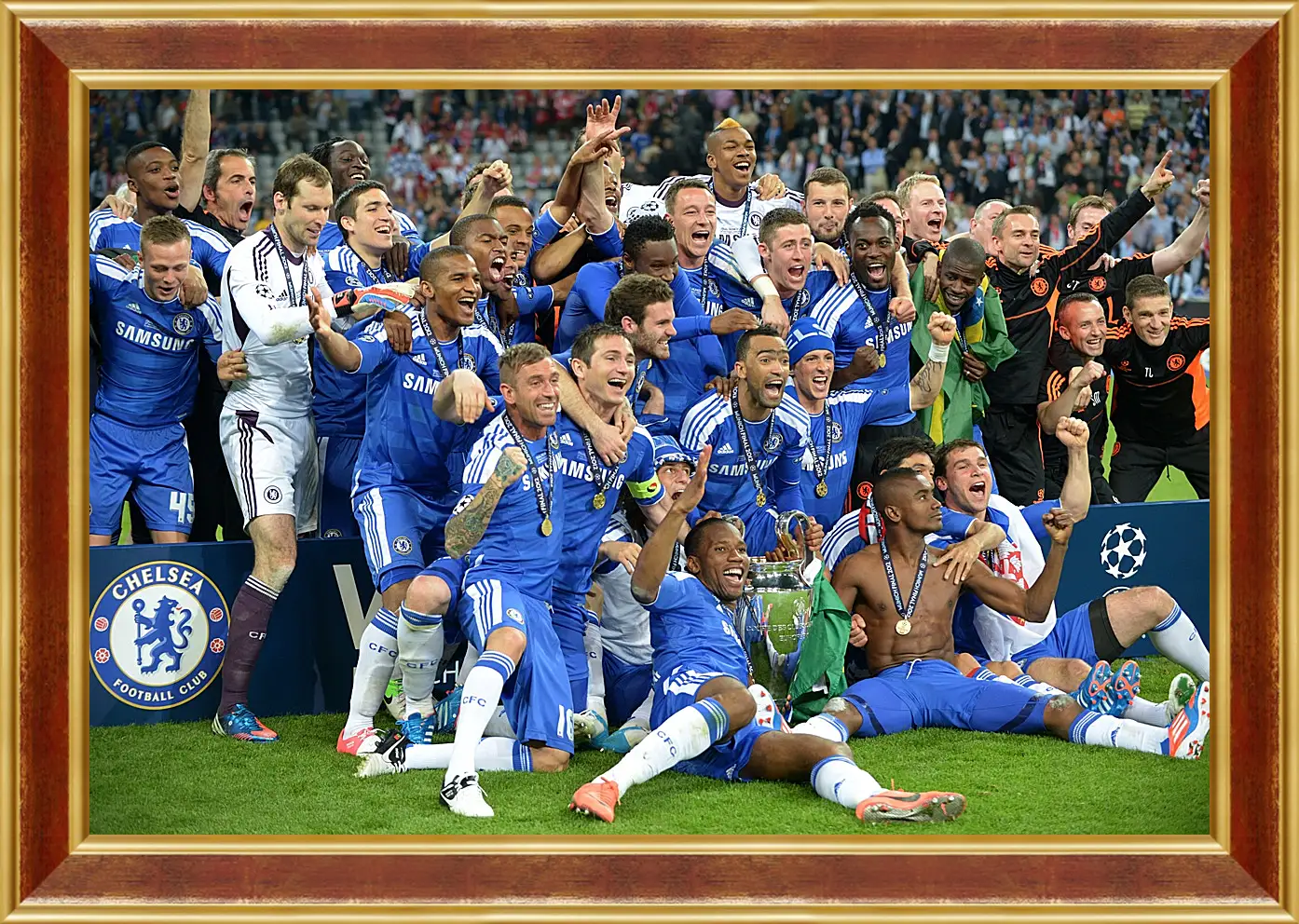 Картина в раме - Победа в Лиге Чемпионов. ФК Челси. FC Chelsea