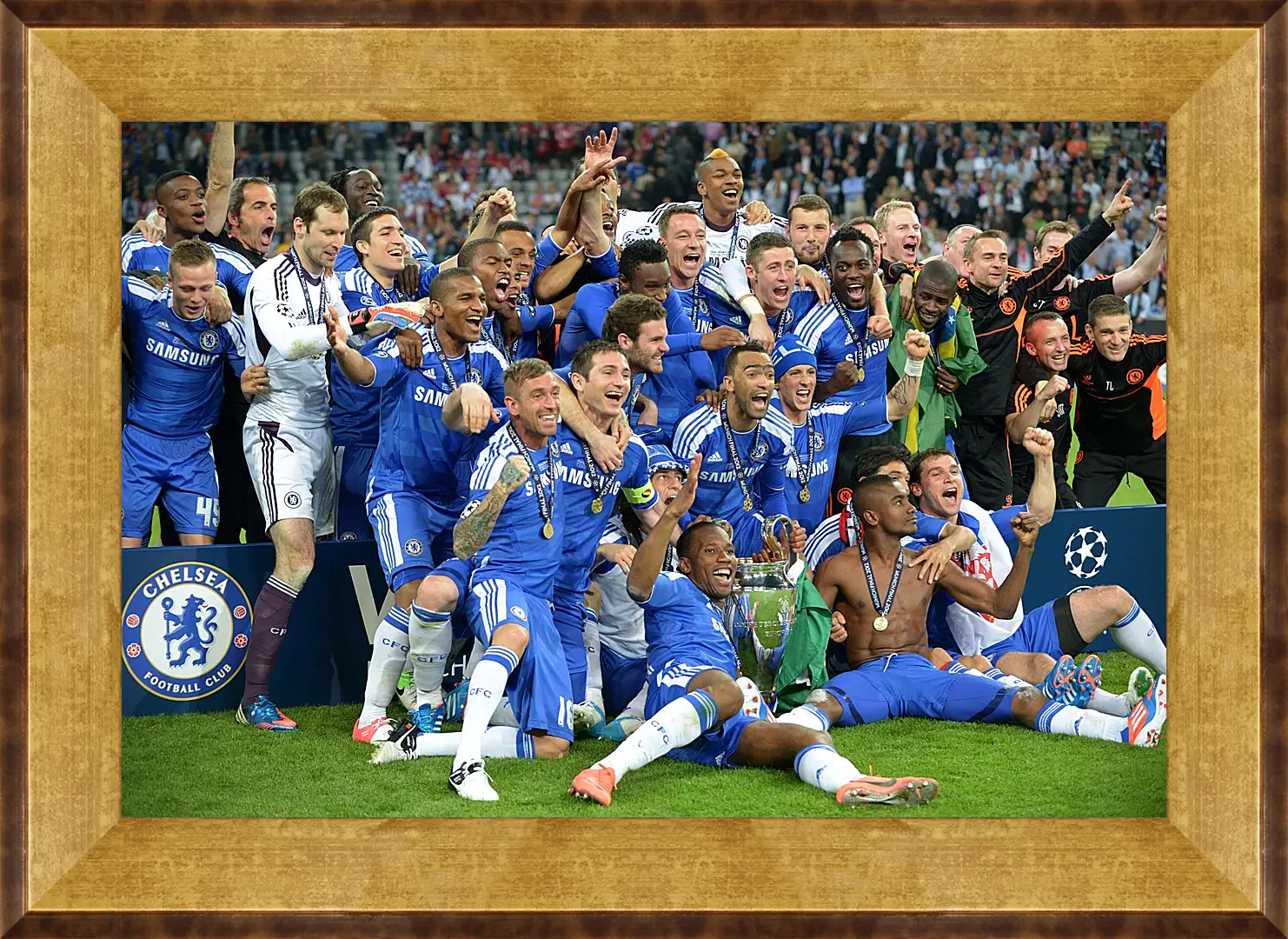 Картина в раме - Победа в Лиге Чемпионов. ФК Челси. FC Chelsea