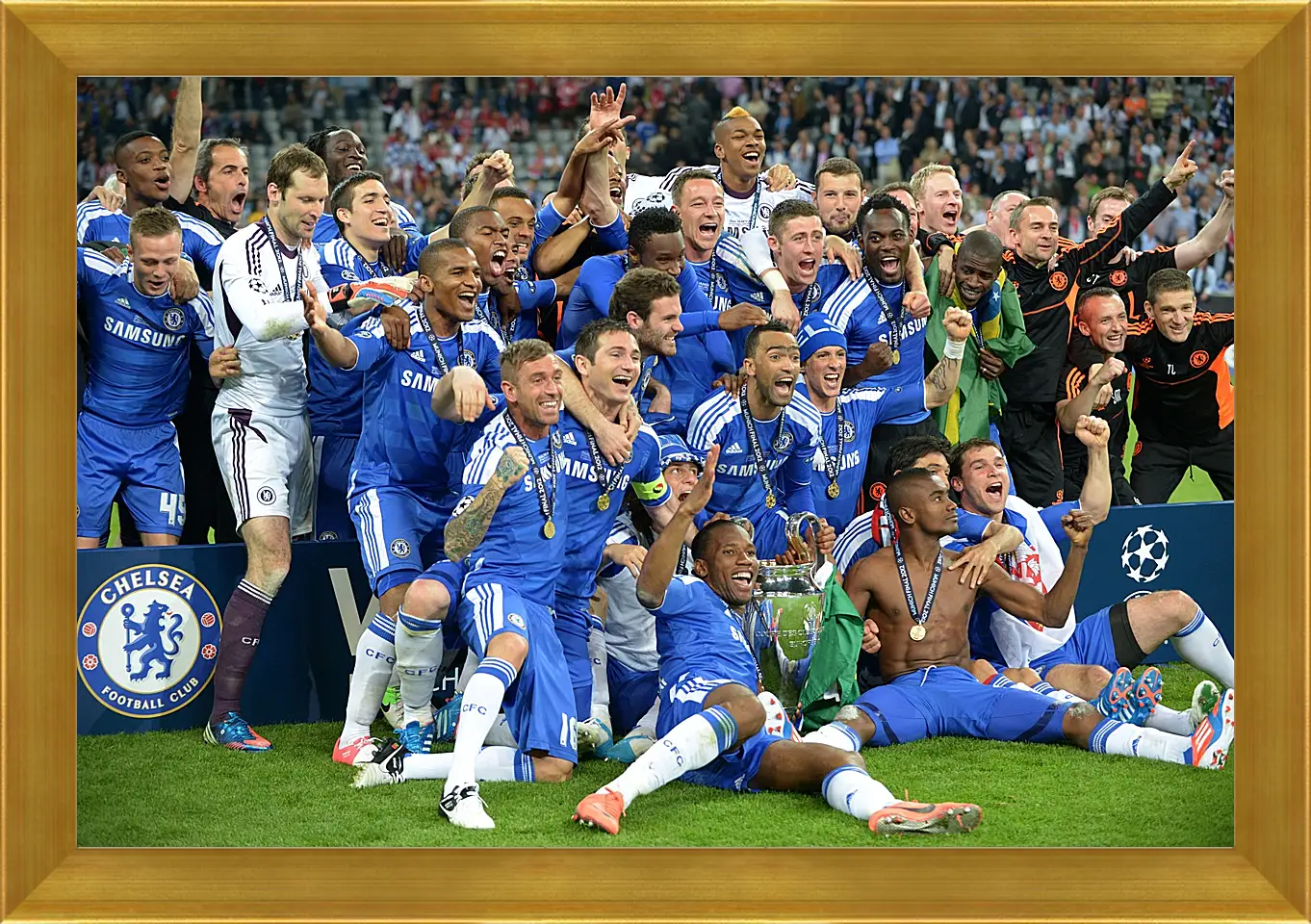 Картина в раме - Победа в Лиге Чемпионов. ФК Челси. FC Chelsea