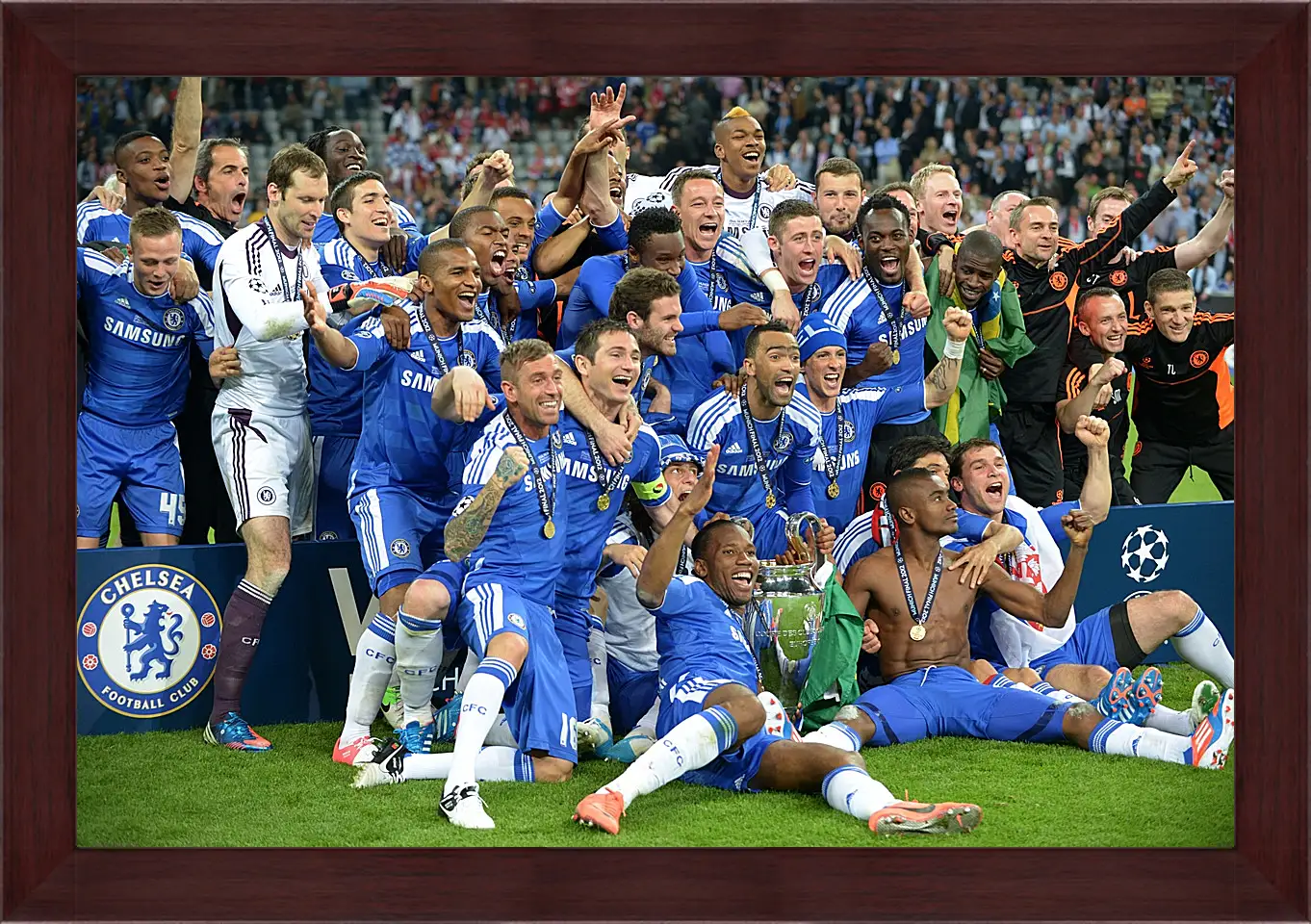 Картина в раме - Победа в Лиге Чемпионов. ФК Челси. FC Chelsea