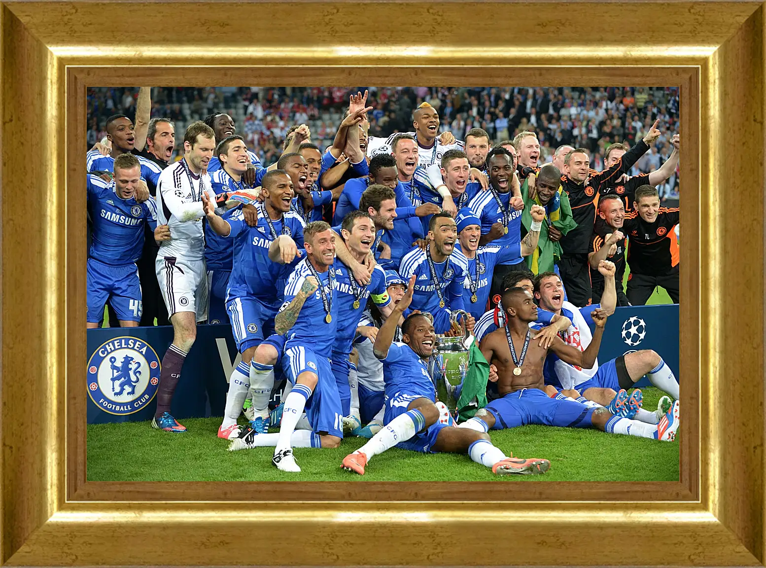 Картина в раме - Победа в Лиге Чемпионов. ФК Челси. FC Chelsea