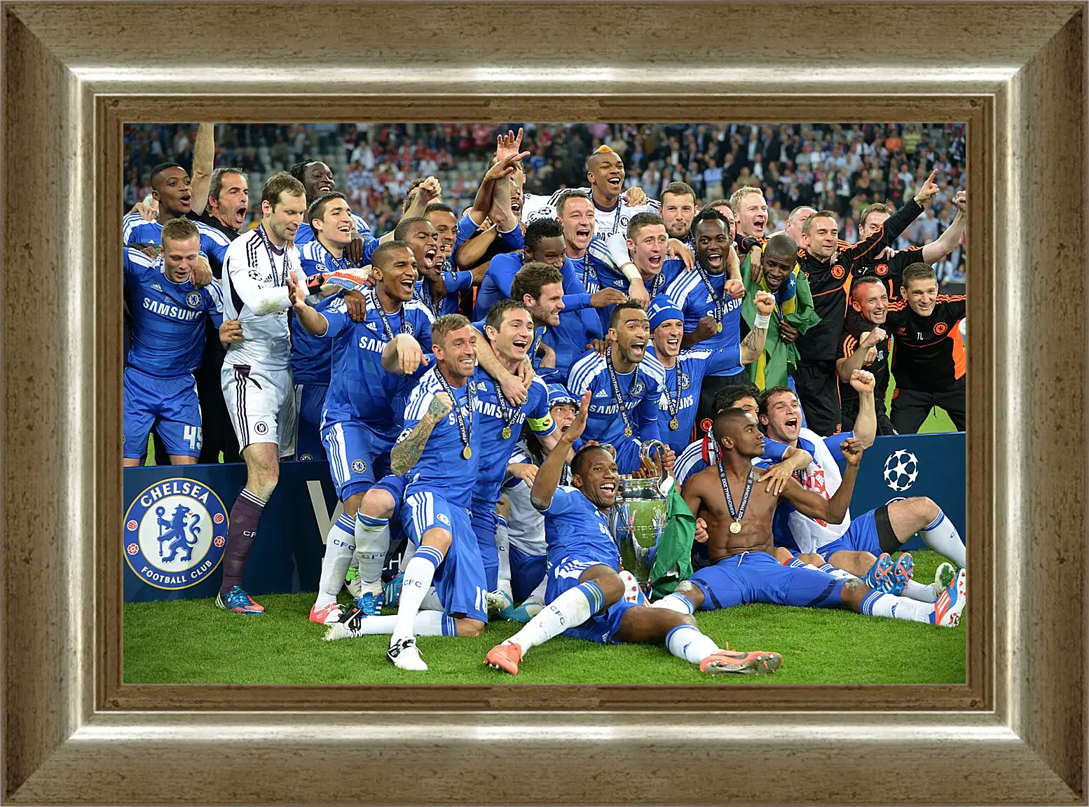 Картина в раме - Победа в Лиге Чемпионов. ФК Челси. FC Chelsea