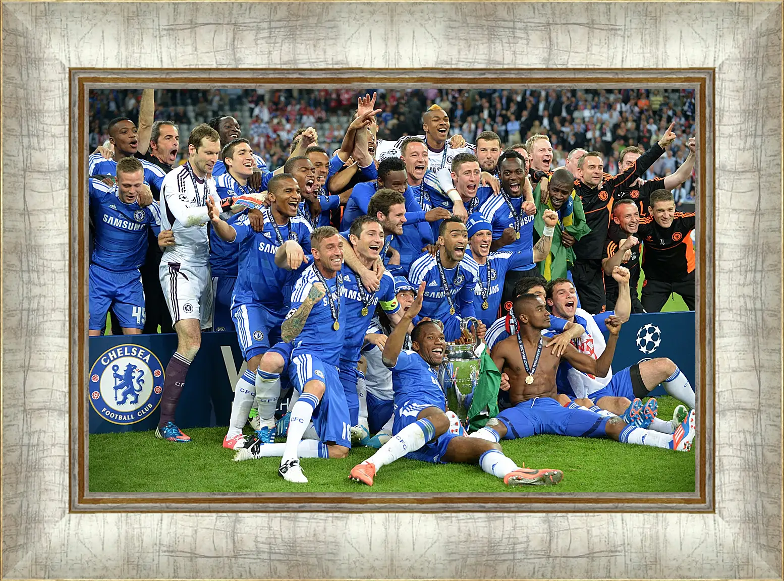 Картина в раме - Победа в Лиге Чемпионов. ФК Челси. FC Chelsea