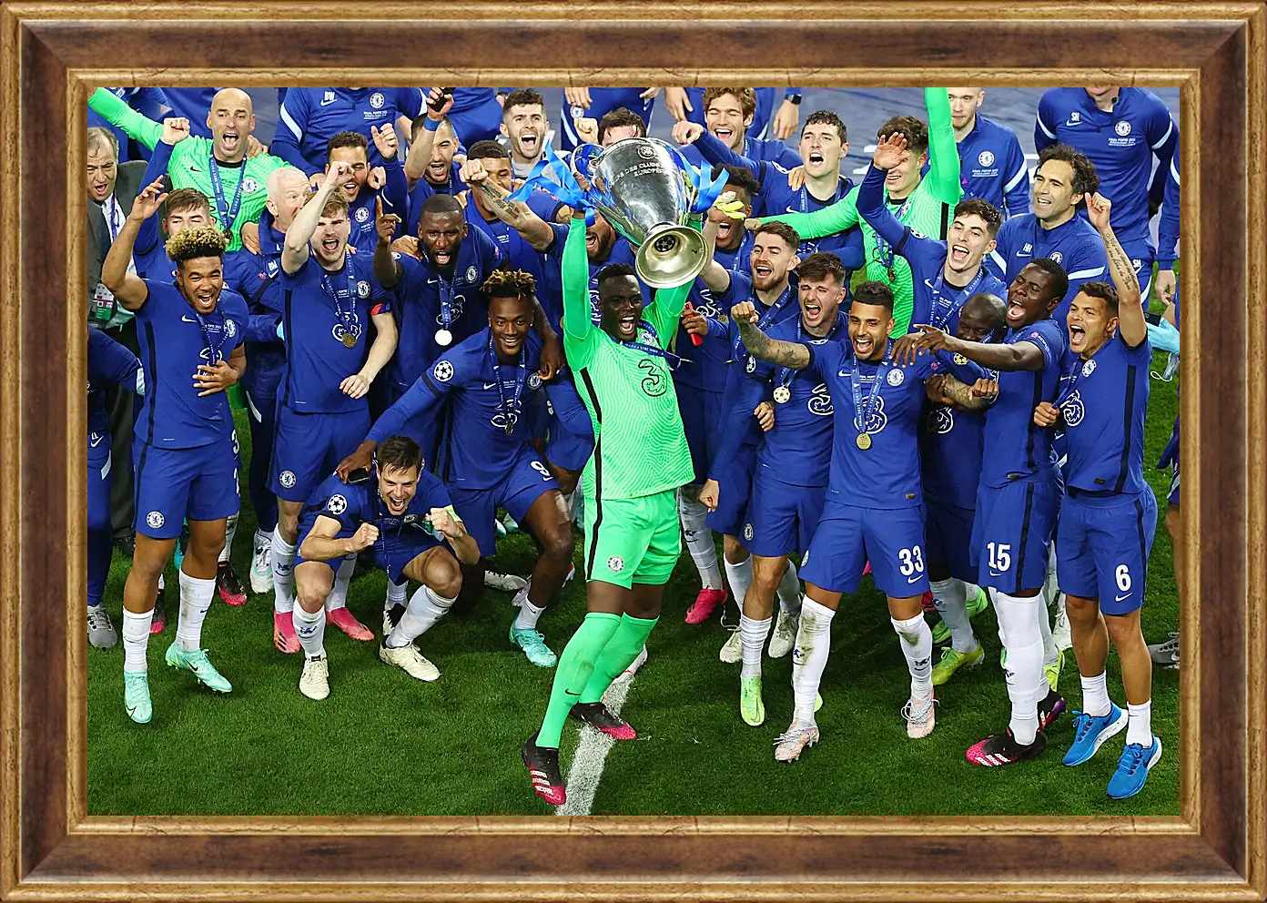 Картина в раме - Победа в Лиге Чемпионов. ФК Челси. FC Chelsea