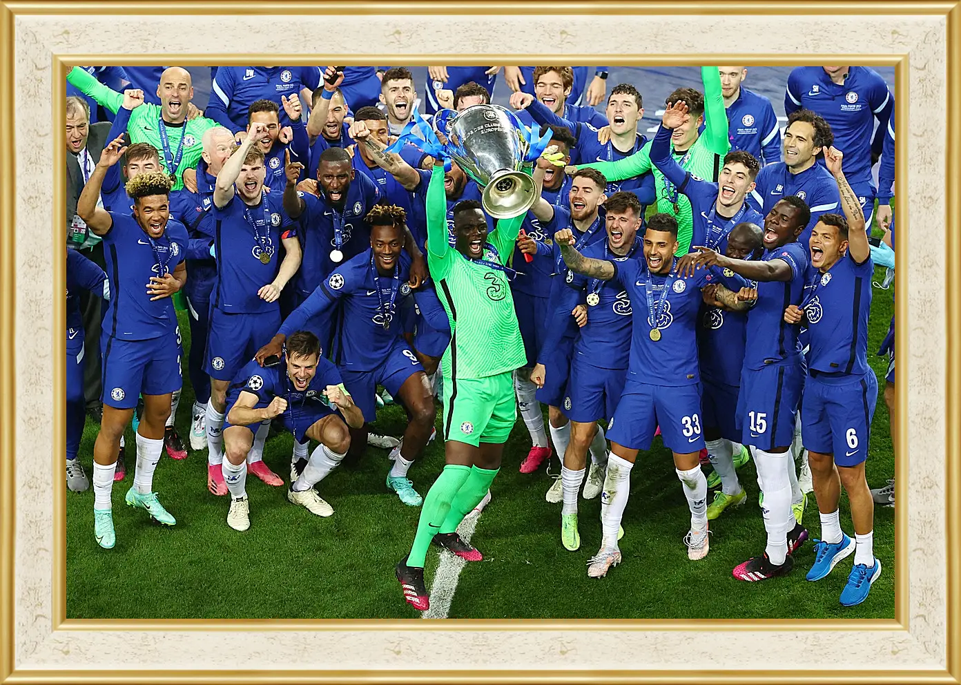 Картина в раме - Победа в Лиге Чемпионов. ФК Челси. FC Chelsea