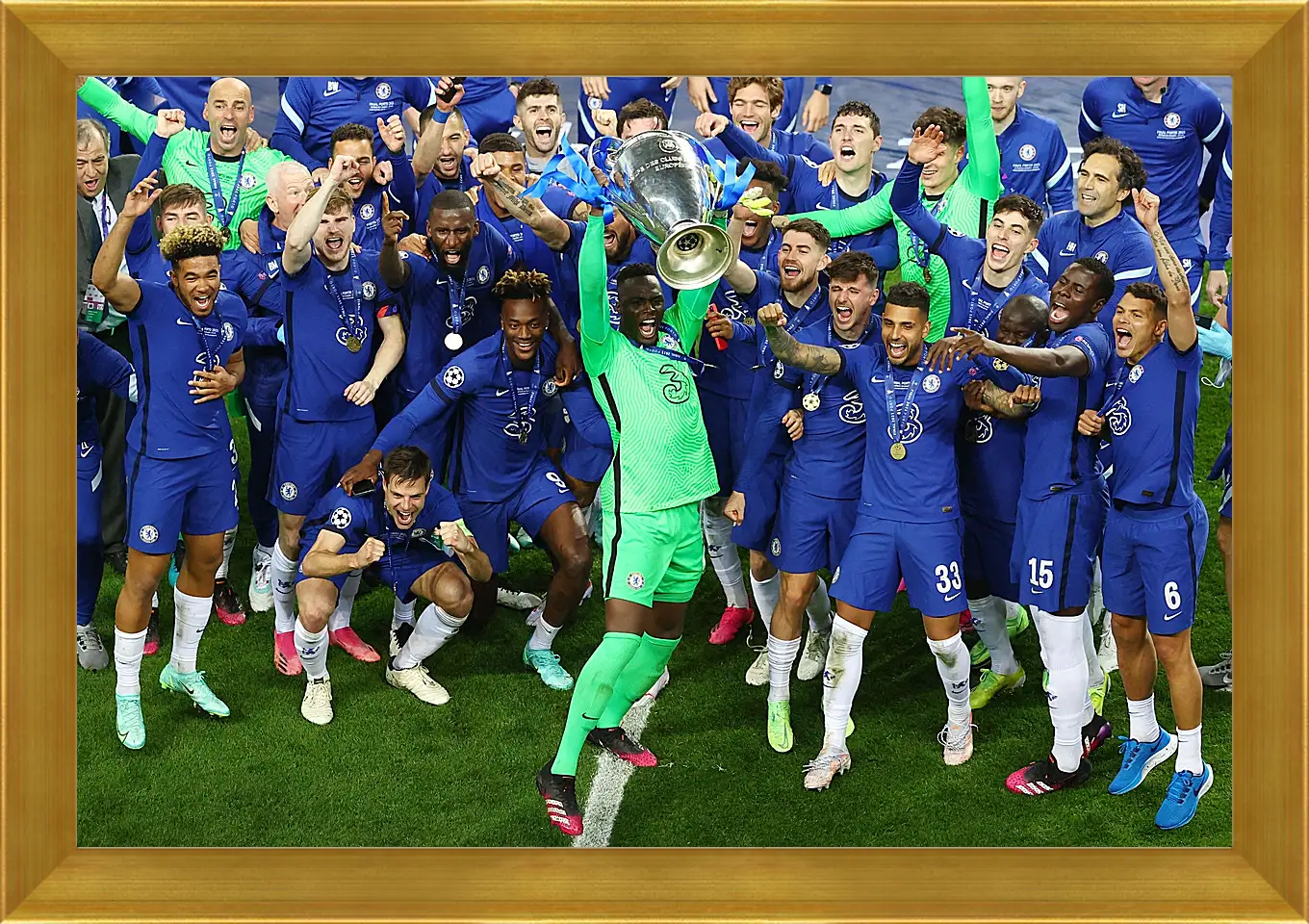 Картина в раме - Победа в Лиге Чемпионов. ФК Челси. FC Chelsea