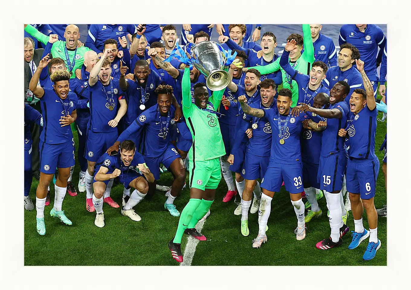 Картина в раме - Победа в Лиге Чемпионов. ФК Челси. FC Chelsea