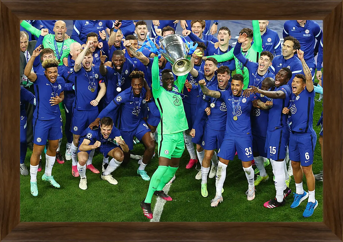 Картина в раме - Победа в Лиге Чемпионов. ФК Челси. FC Chelsea