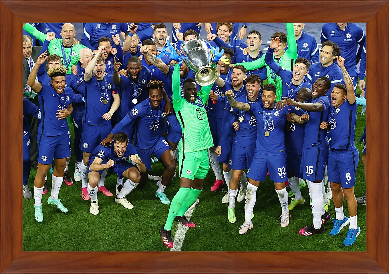 Картина в раме - Победа в Лиге Чемпионов. ФК Челси. FC Chelsea