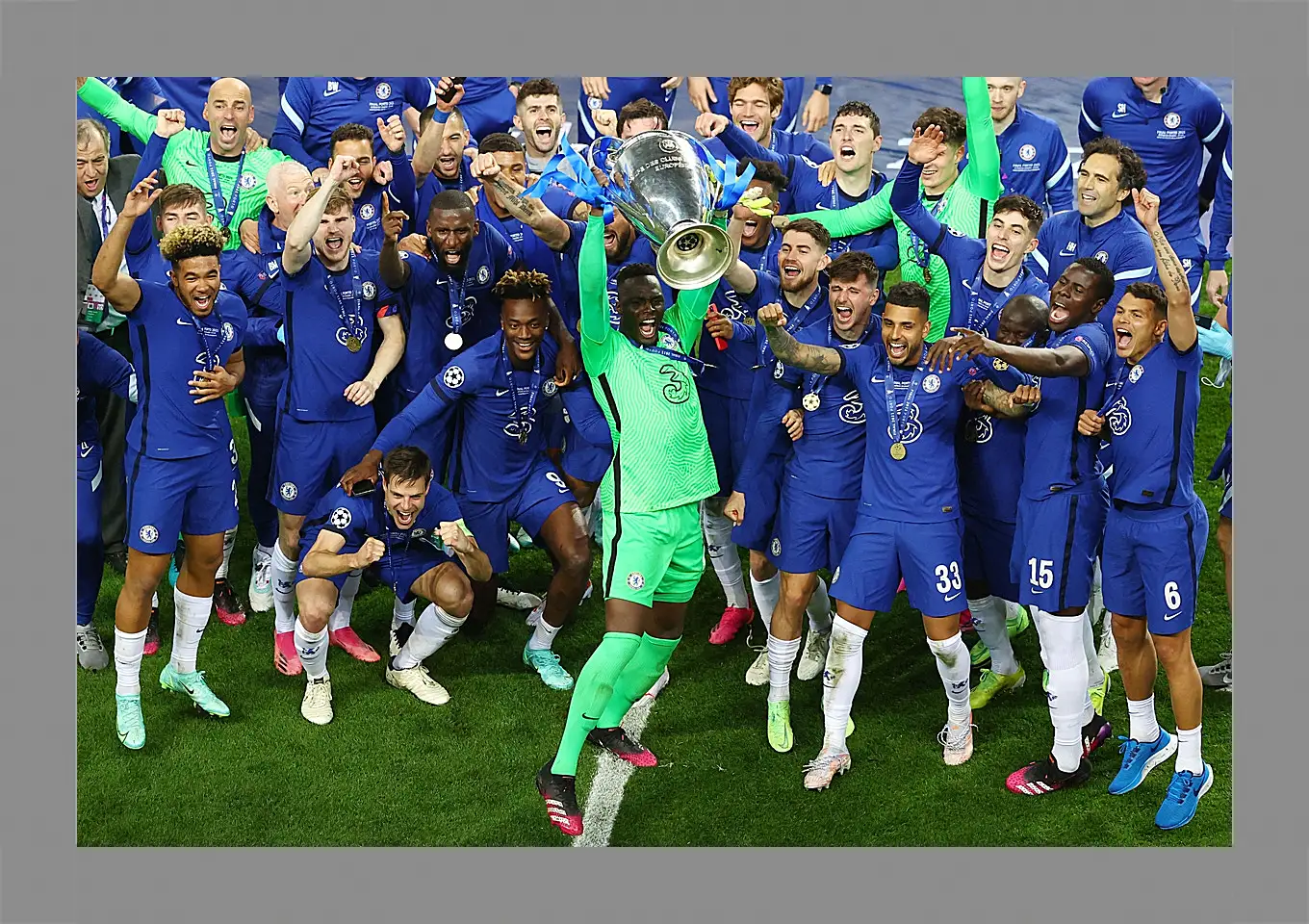 Картина в раме - Победа в Лиге Чемпионов. ФК Челси. FC Chelsea