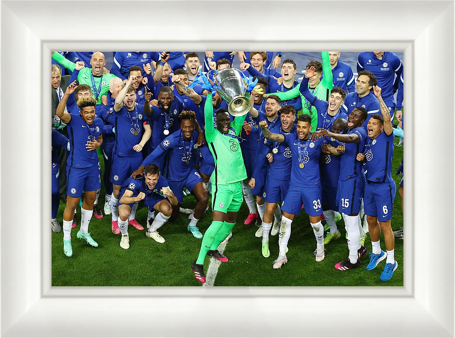 Картина в раме - Победа в Лиге Чемпионов. ФК Челси. FC Chelsea