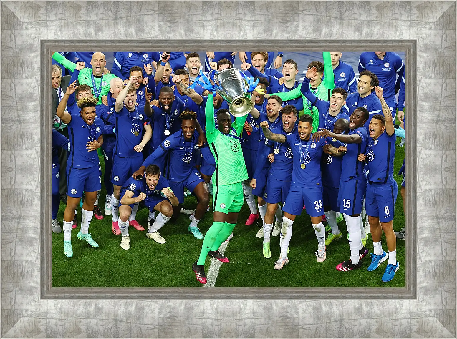 Картина в раме - Победа в Лиге Чемпионов. ФК Челси. FC Chelsea