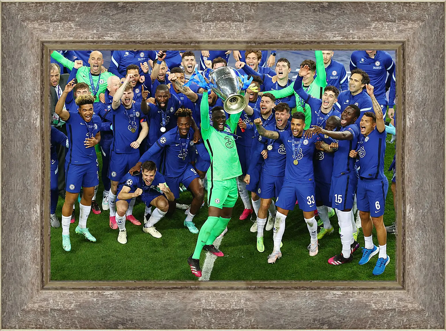 Картина в раме - Победа в Лиге Чемпионов. ФК Челси. FC Chelsea