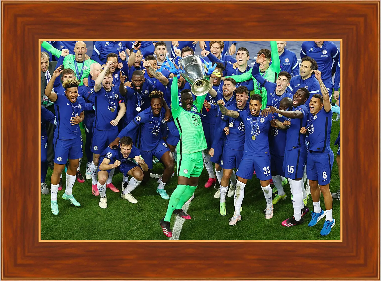 Картина в раме - Победа в Лиге Чемпионов. ФК Челси. FC Chelsea