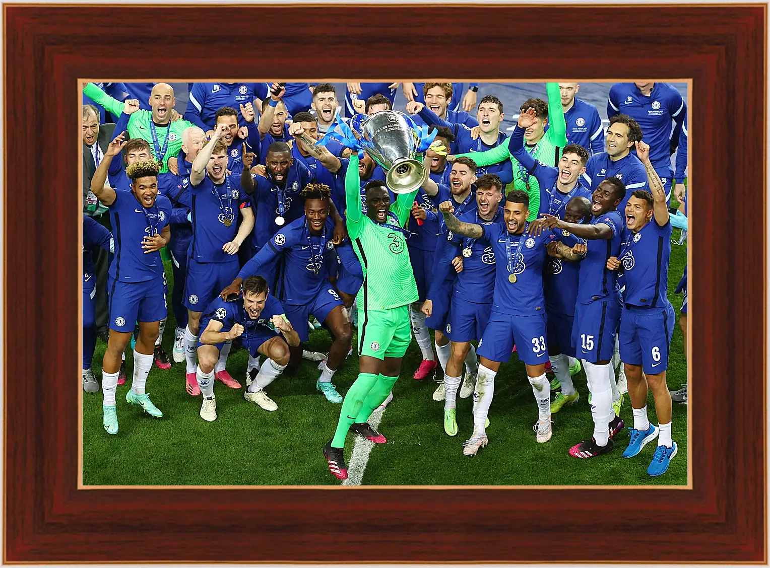 Картина в раме - Победа в Лиге Чемпионов. ФК Челси. FC Chelsea