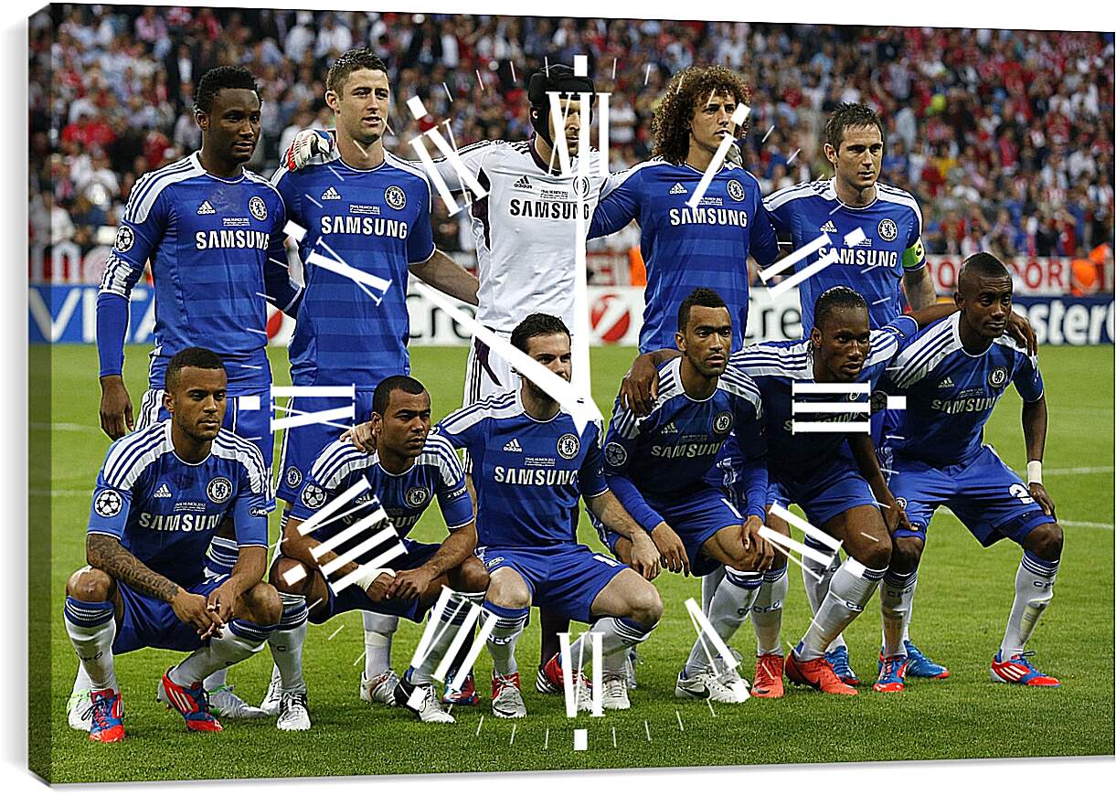 Часы картина - Фото перед матчем ФК Челси. FC Chelsea