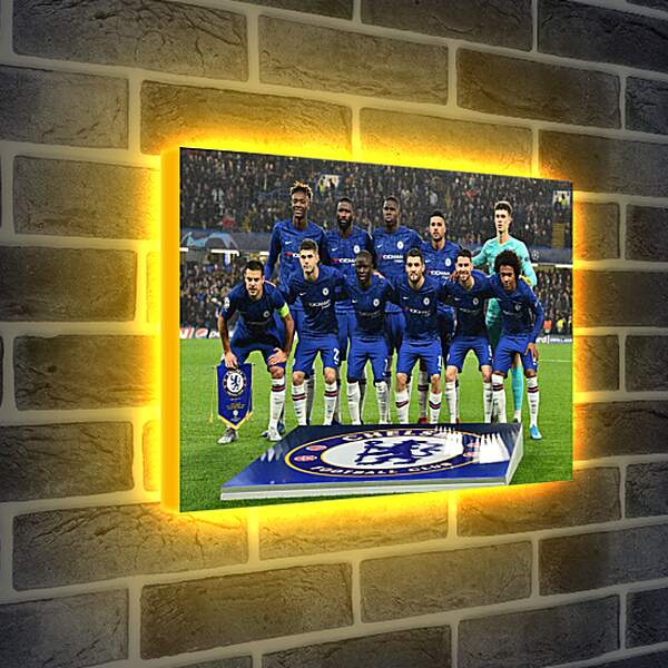 Лайтбокс световая панель - Фото перед матчем ФК Челси. FC Chelsea
