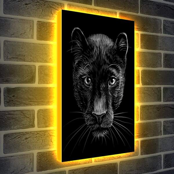 Лайтбокс световая панель - Чёрная пантера