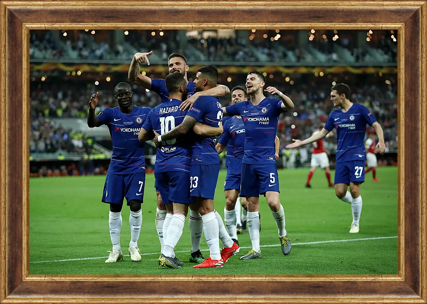 Картина в раме - Празднование гола. ФК Челси. FC Chelsea