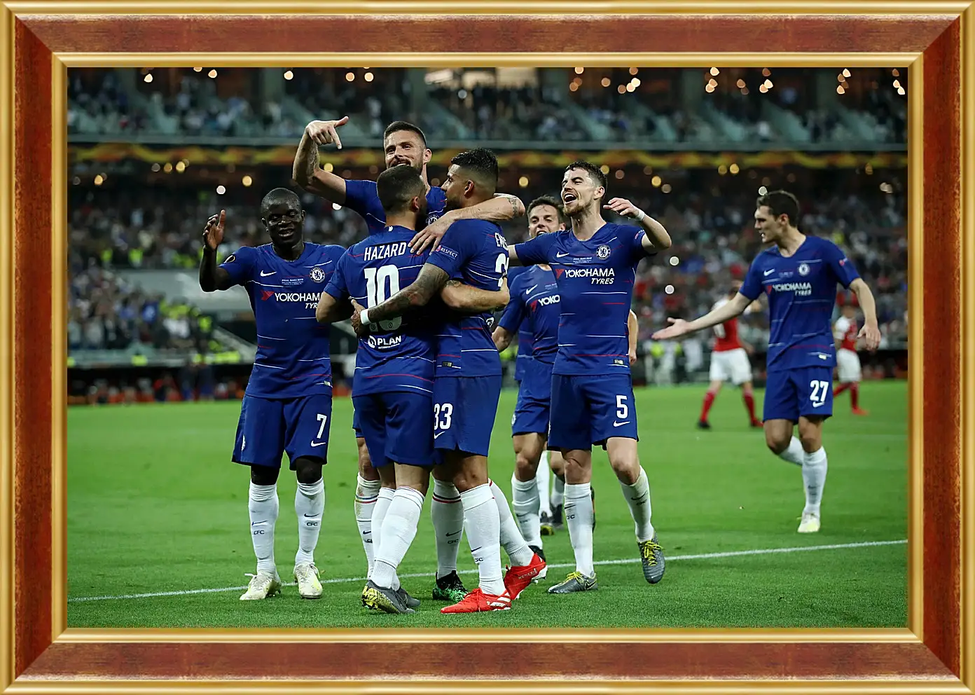 Картина в раме - Празднование гола. ФК Челси. FC Chelsea