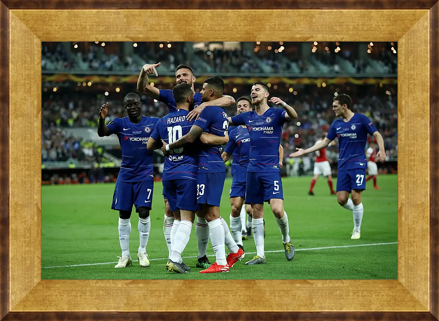 Картина в раме - Празднование гола. ФК Челси. FC Chelsea