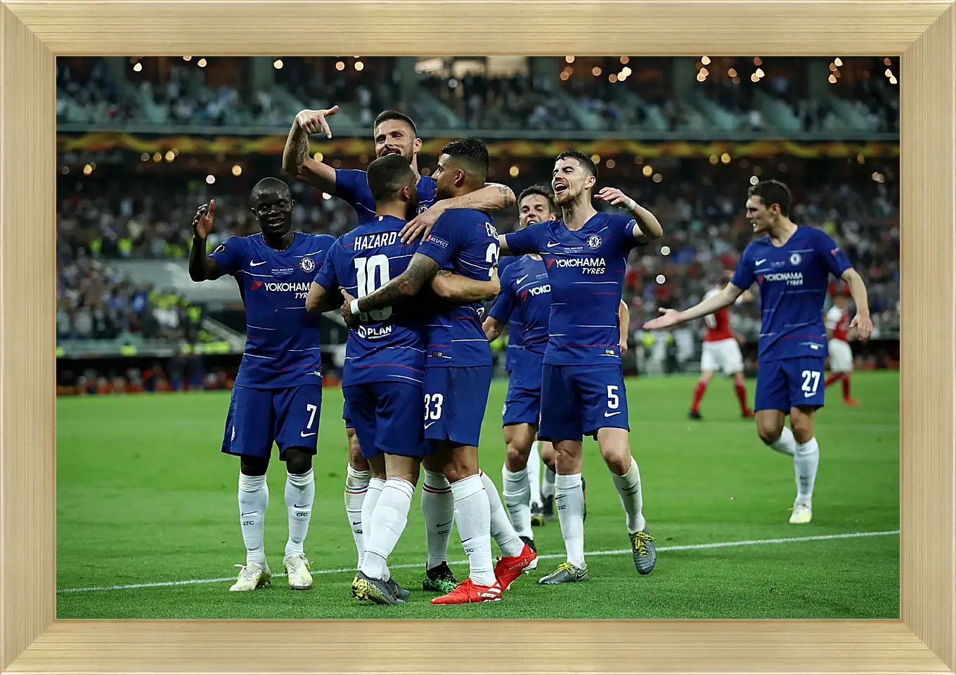 Картина в раме - Празднование гола. ФК Челси. FC Chelsea