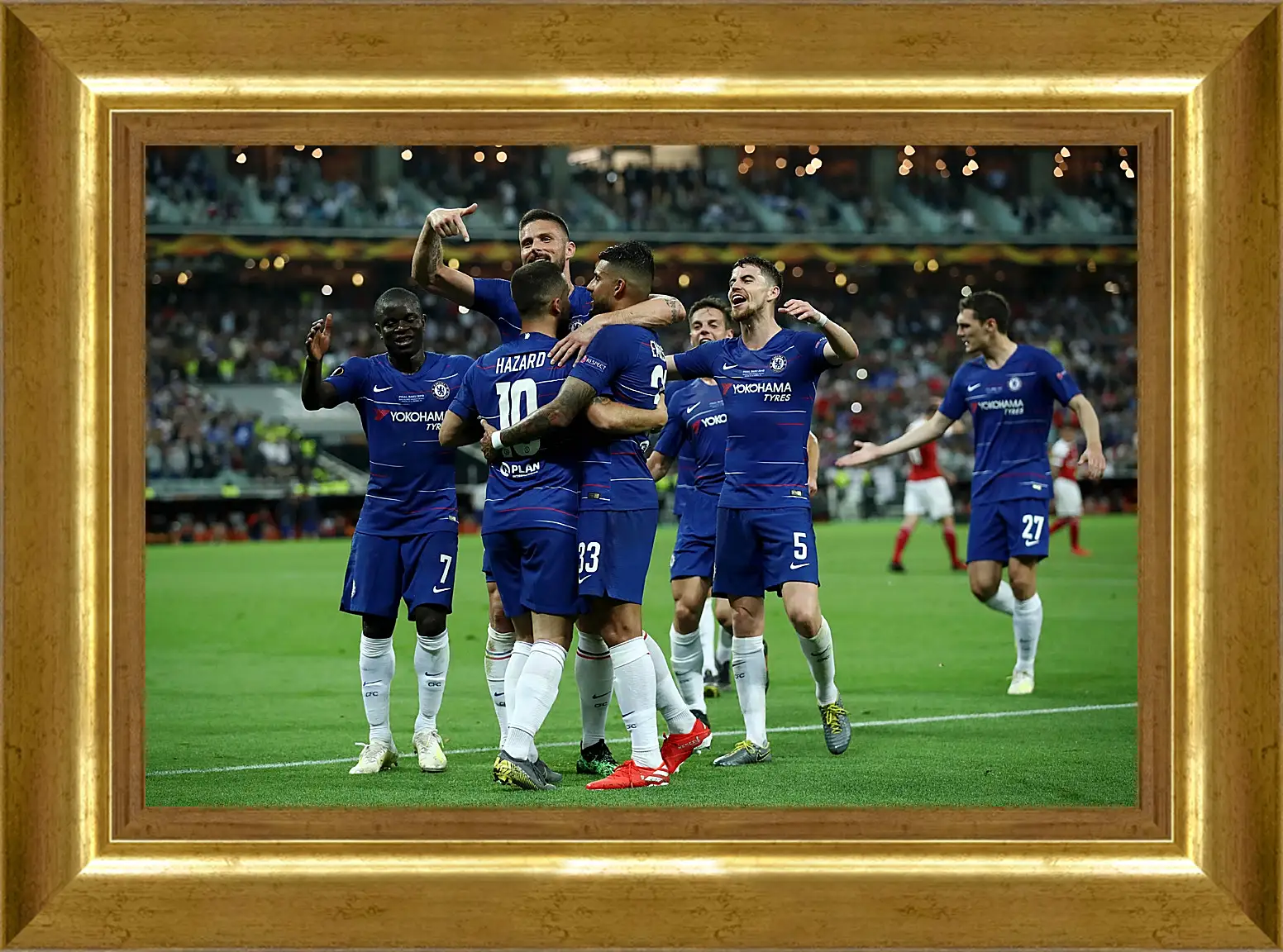 Картина в раме - Празднование гола. ФК Челси. FC Chelsea