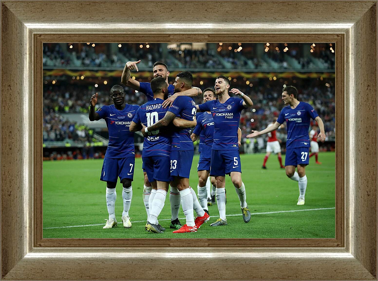 Картина в раме - Празднование гола. ФК Челси. FC Chelsea