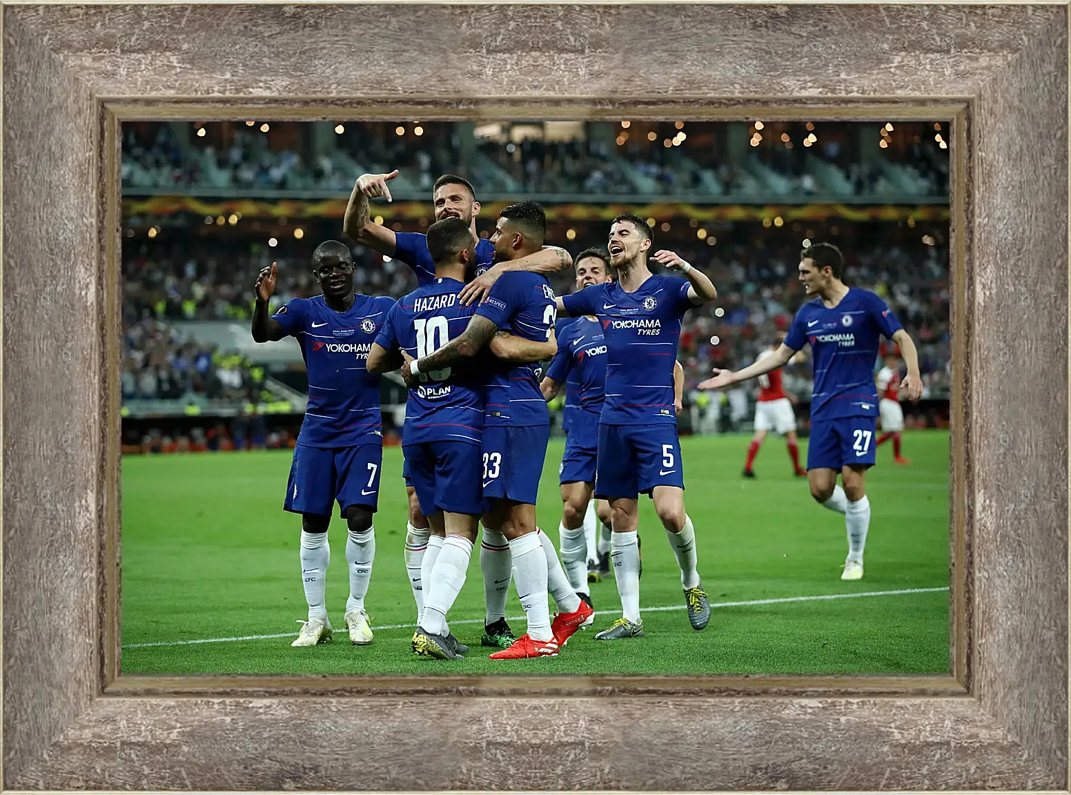 Картина в раме - Празднование гола. ФК Челси. FC Chelsea