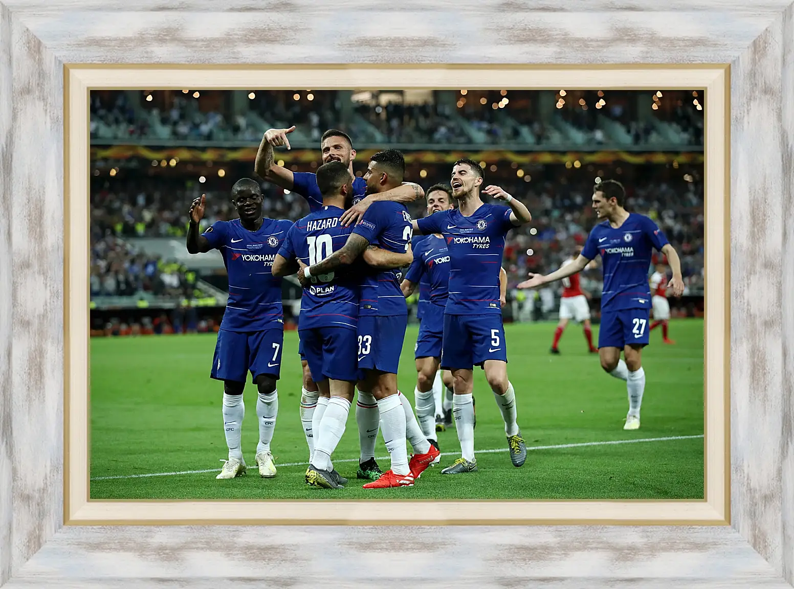 Картина в раме - Празднование гола. ФК Челси. FC Chelsea