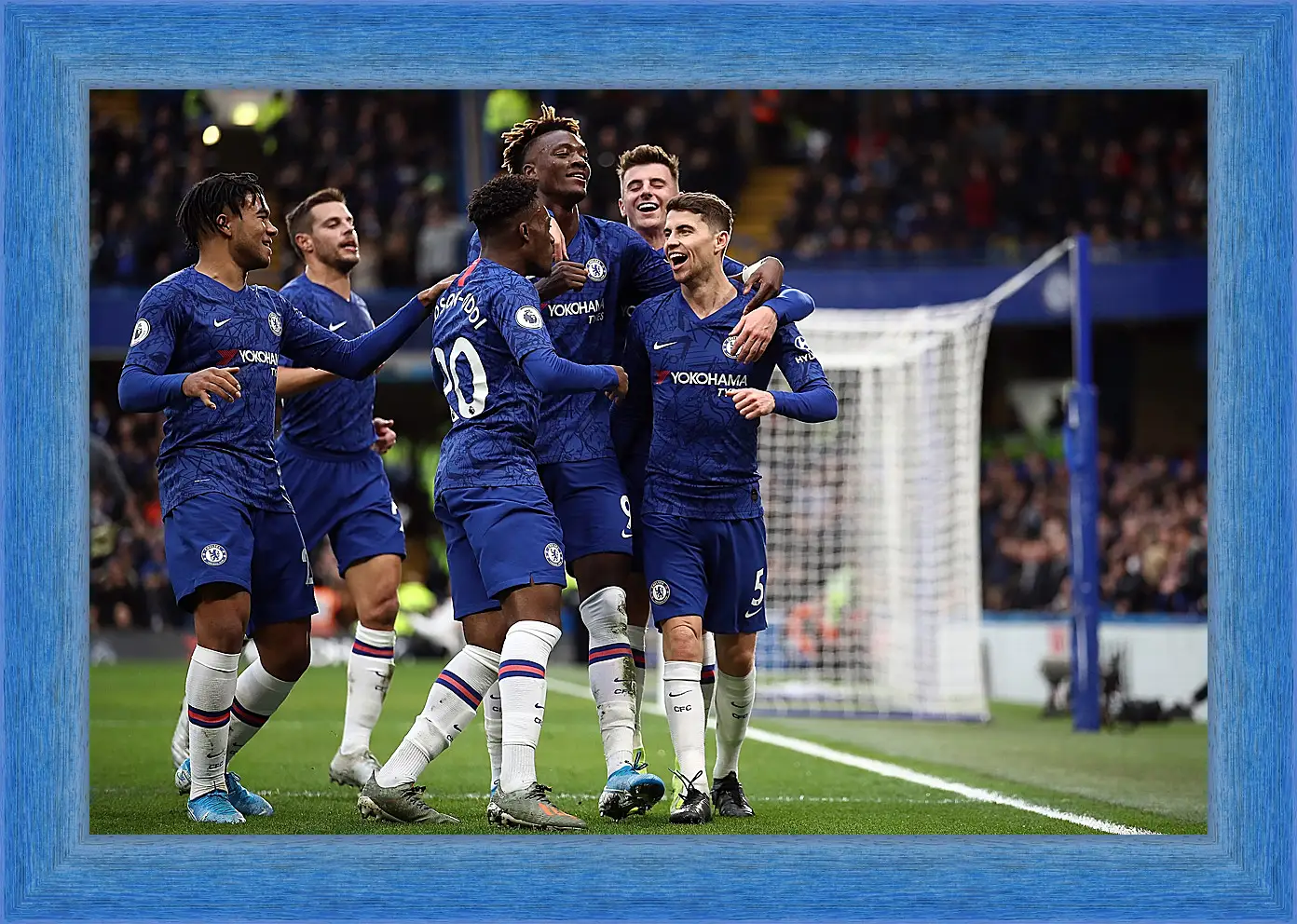 Картина в раме - Празднование гола. ФК Челси. FC Chelsea