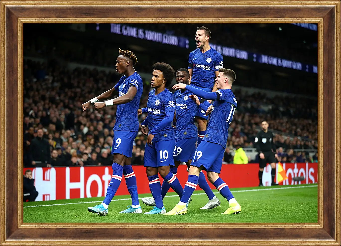 Картина в раме - Празднование гола. ФК Челси. FC Chelsea