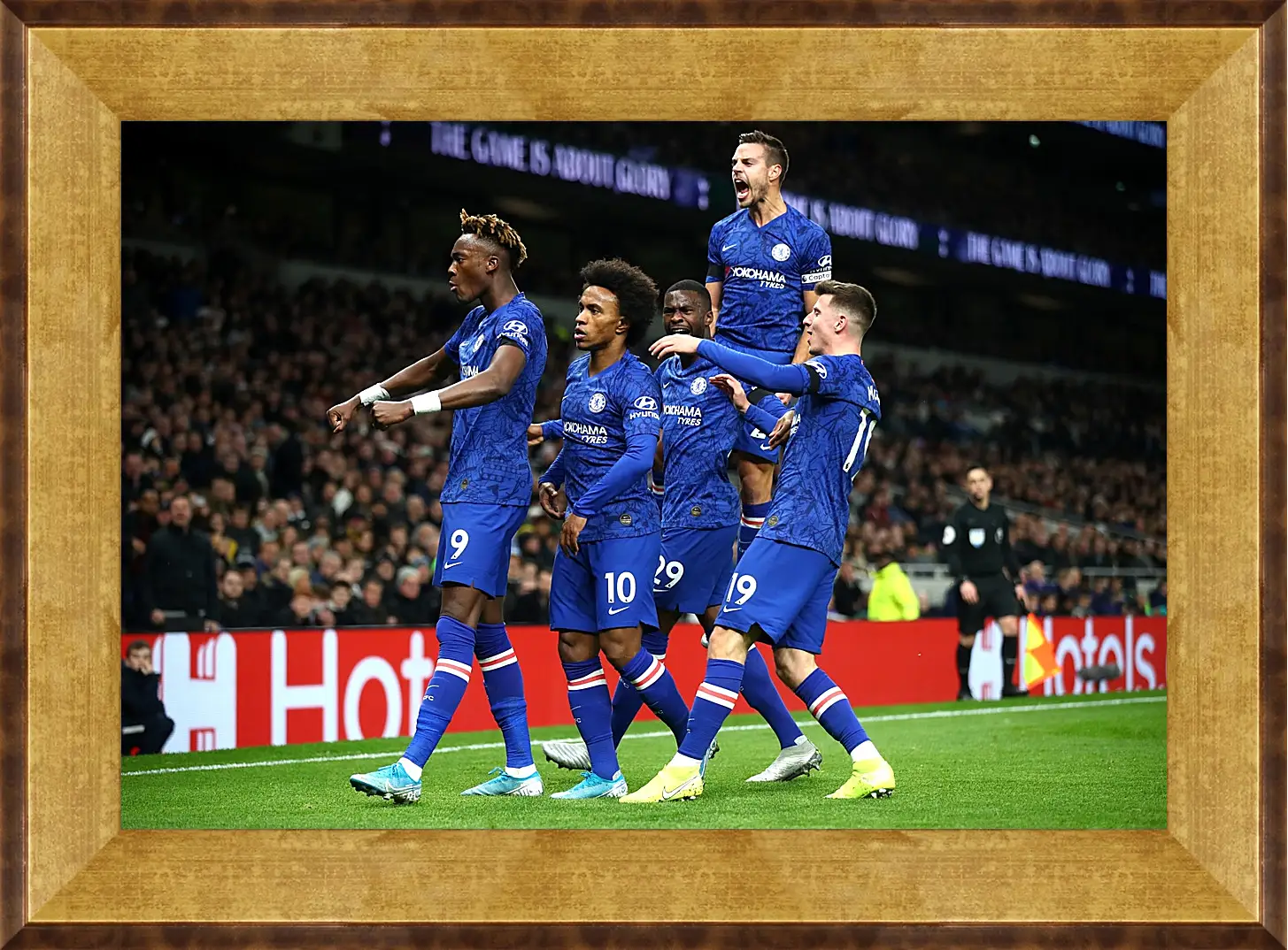 Картина в раме - Празднование гола. ФК Челси. FC Chelsea