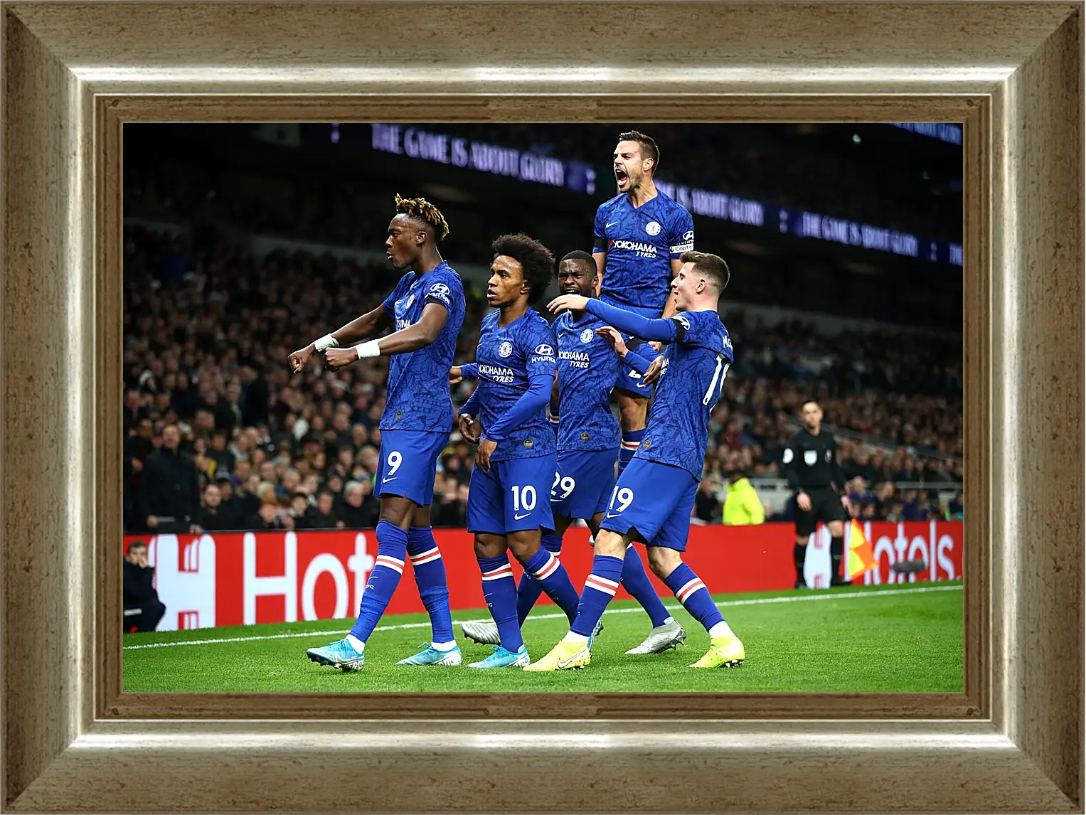 Картина в раме - Празднование гола. ФК Челси. FC Chelsea