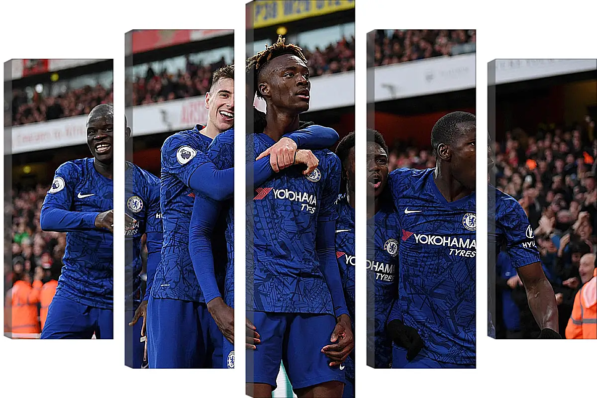 Модульная картина - Празднование гола. ФК Челси. FC Chelsea