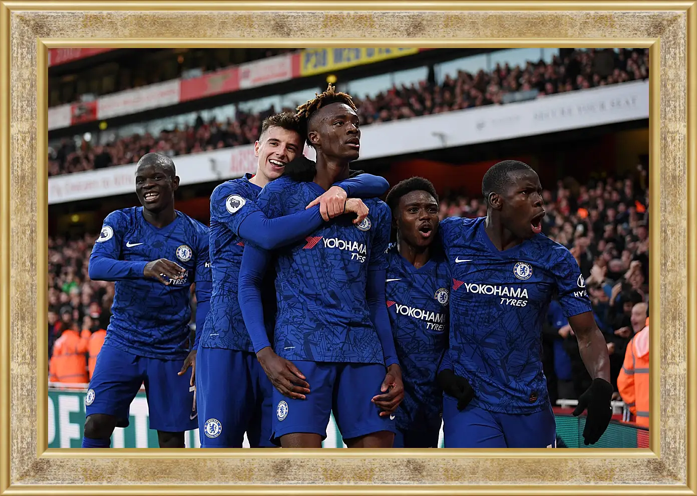 Картина в раме - Празднование гола. ФК Челси. FC Chelsea