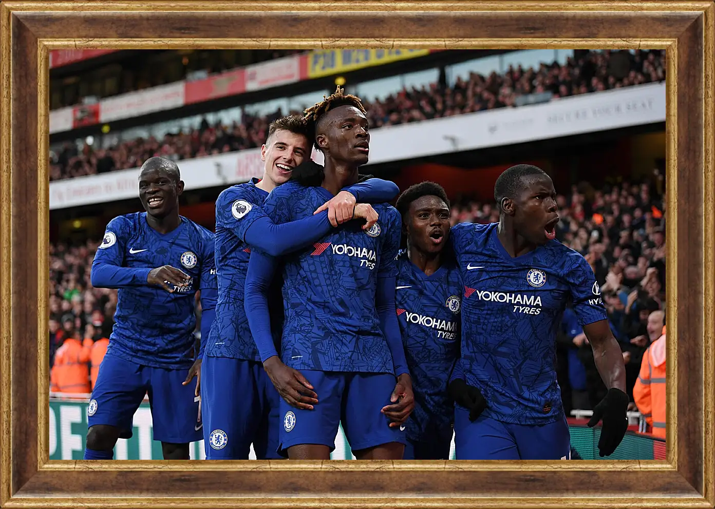 Картина в раме - Празднование гола. ФК Челси. FC Chelsea