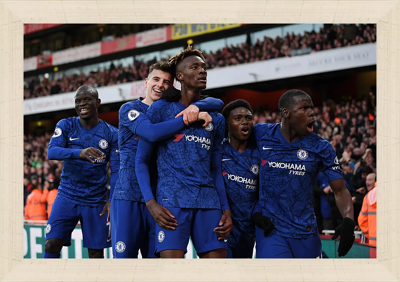 Картина в раме - Празднование гола. ФК Челси. FC Chelsea