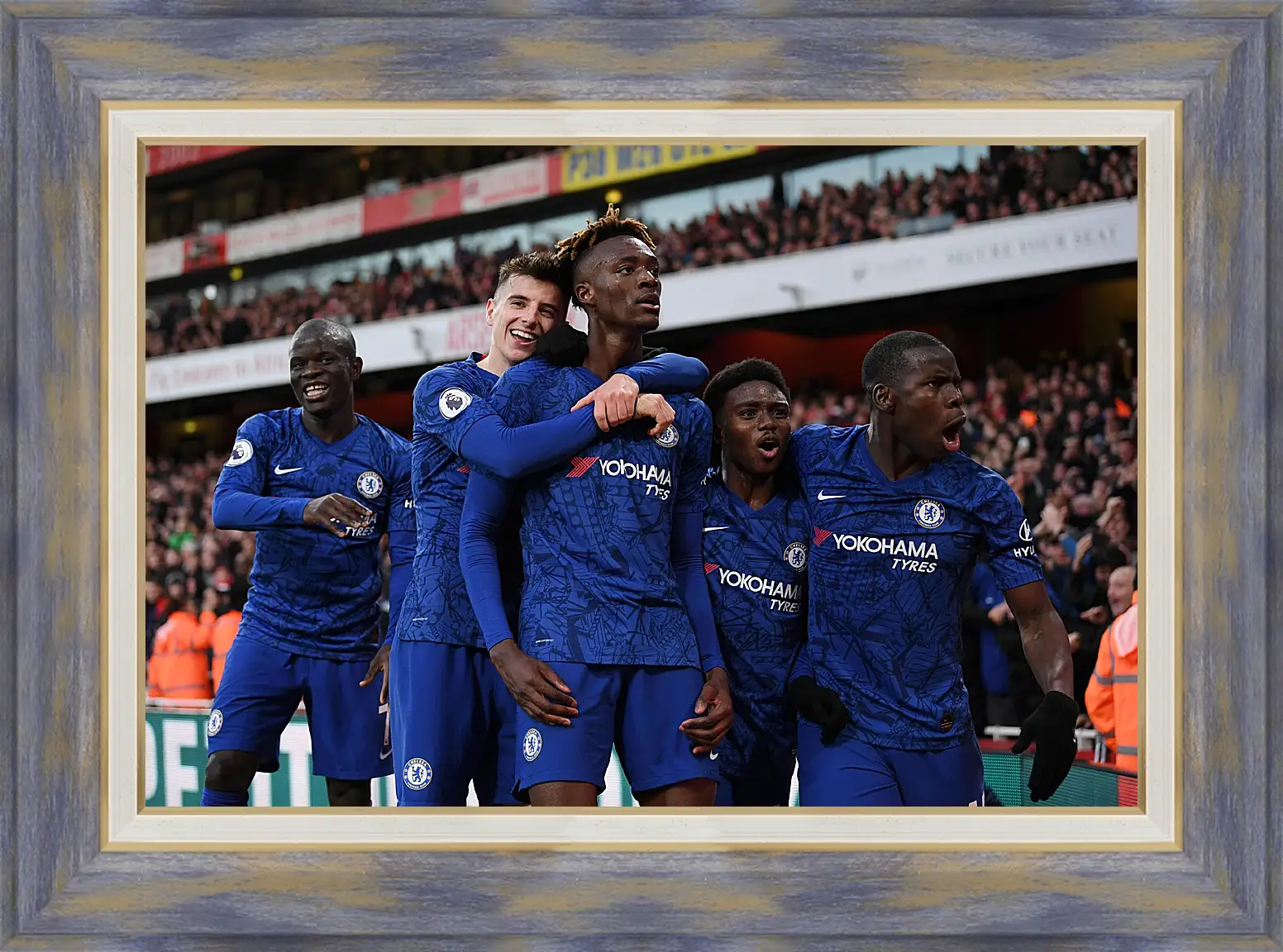 Картина в раме - Празднование гола. ФК Челси. FC Chelsea